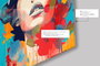 Wallity Cuadro Decorativo de Vidrio Templado Multicolor 50 x 50 cm